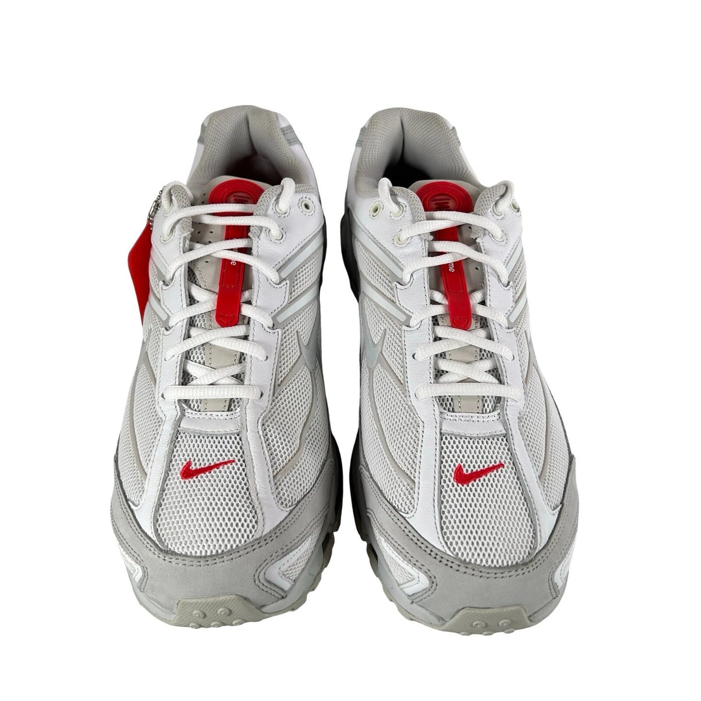 DN1615 100 Nike Shox Ride 2 SP Supreme White - 12 M (Left Shoe Yellowing) (Damaged Box)