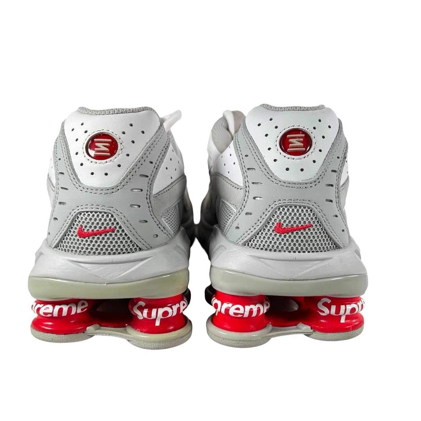 DN1615 100 Nike Shox Ride 2 SP Supreme White - 12 M (Left Shoe Yellowing) (Damaged Box)