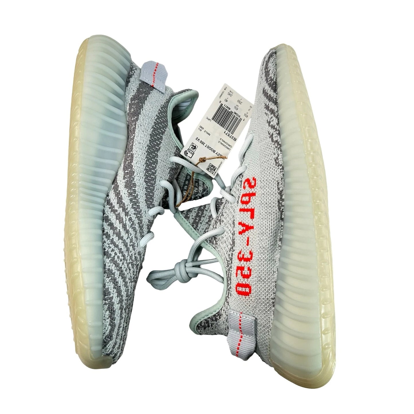 B37571 adidas Yeezy Boost 350 V2 Blue Tint - 7 M (Soles Yellowing)
