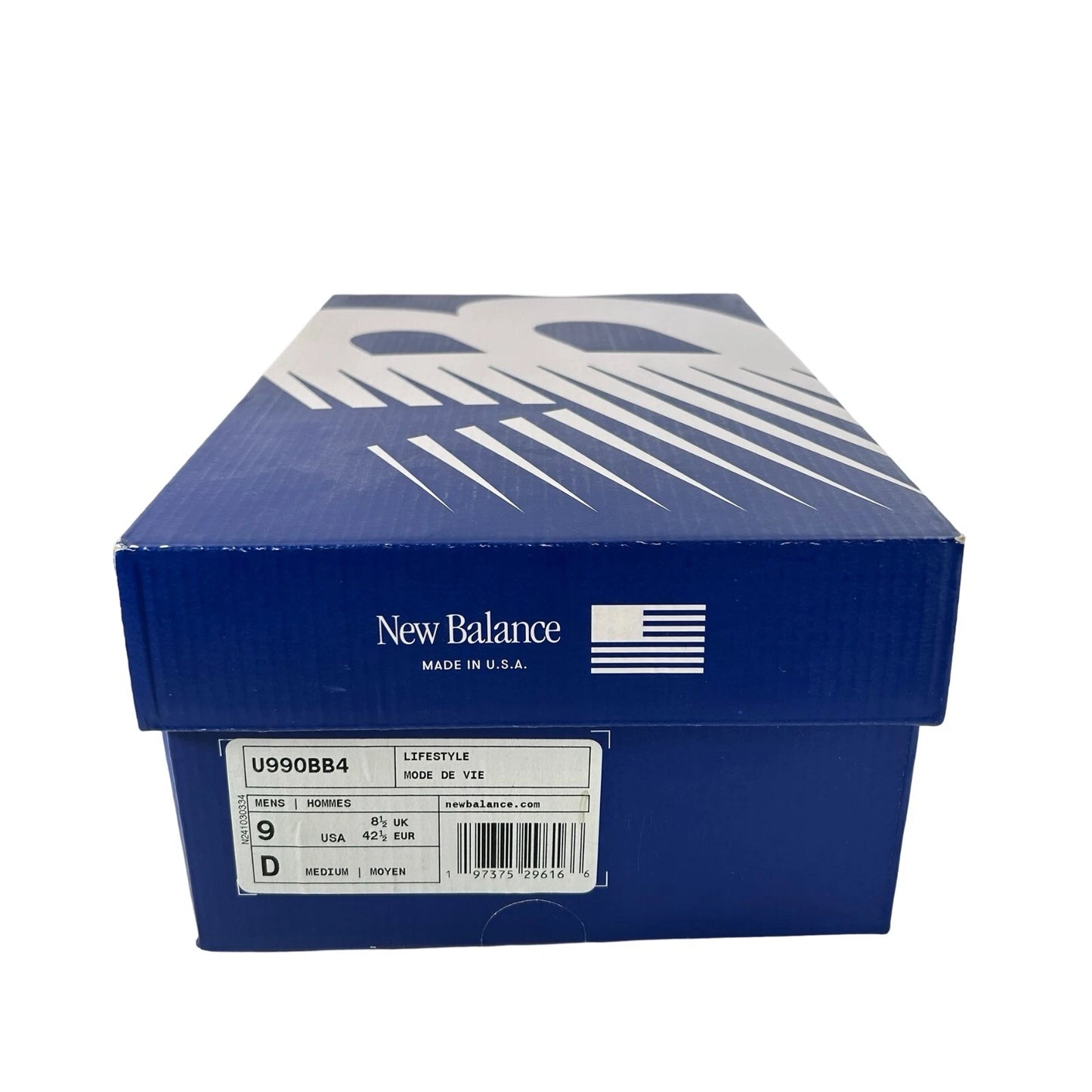 U990BB4 New Balance 990v4 MiUSA Teddy Santis Arctic Grey Black [USED] - 9 M (Used)