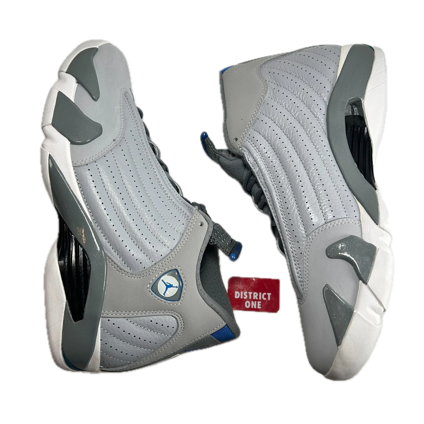 487471 004 Jordan 14 Retro Wolf Grey (2014) - 9.5 M (Midsoles Yellowing) (Replace Box)