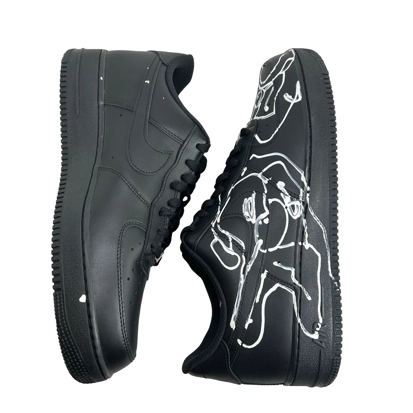 CW2288 001 Nike Air Force 1 Low '07 Slawn Lil Yatchy NYC Exclusive Black White