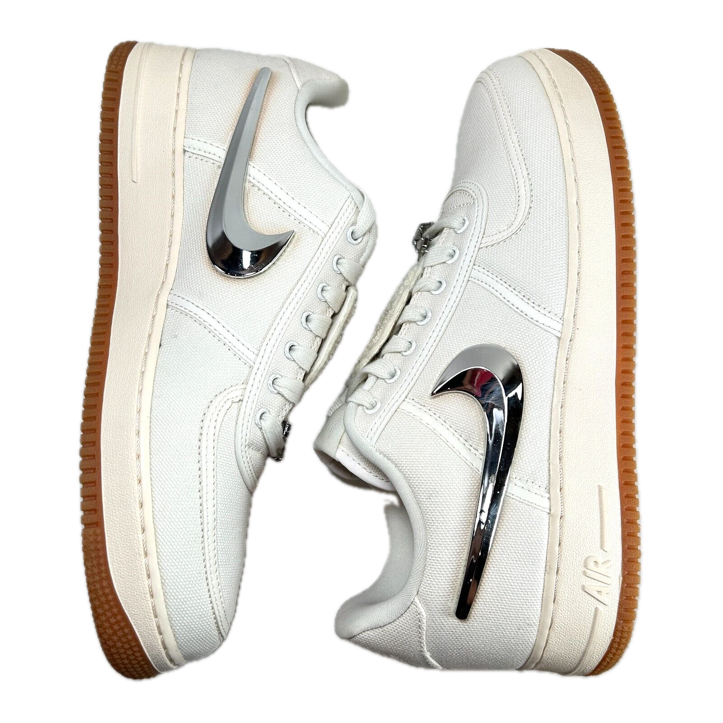 AQ4211 101 Nike Air Force 1 Low Travis Scott Sail - 11.5 M (Discoloration Around Swooshes)