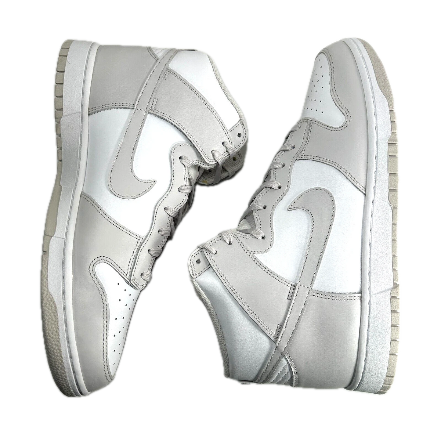 DD1399 100 Nike Dunk High Retro White Vast Grey (2021) [CONDITIONAL] - 12 M (Mark on Tongue) (Damaged Box)