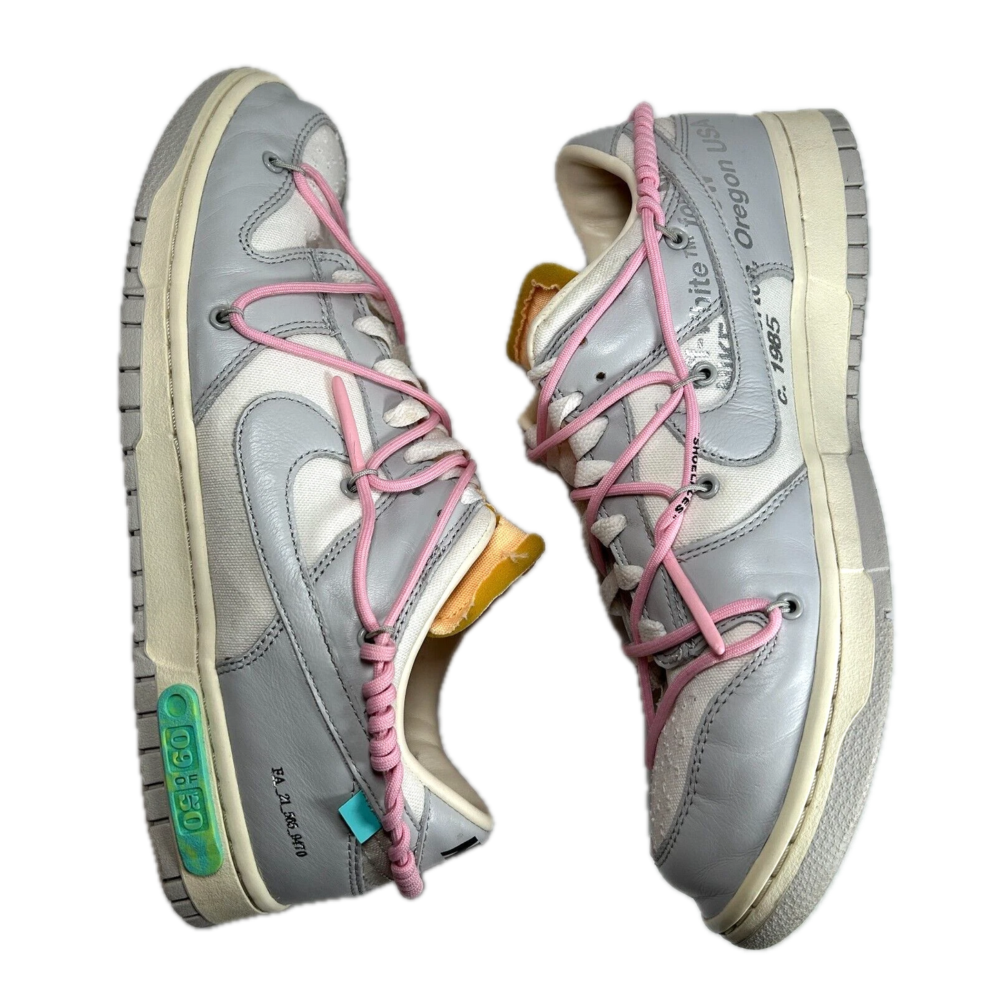 DM1602 109 Nike Dunk Low Off-White Lot 9 [USED] - 12 M (Used)