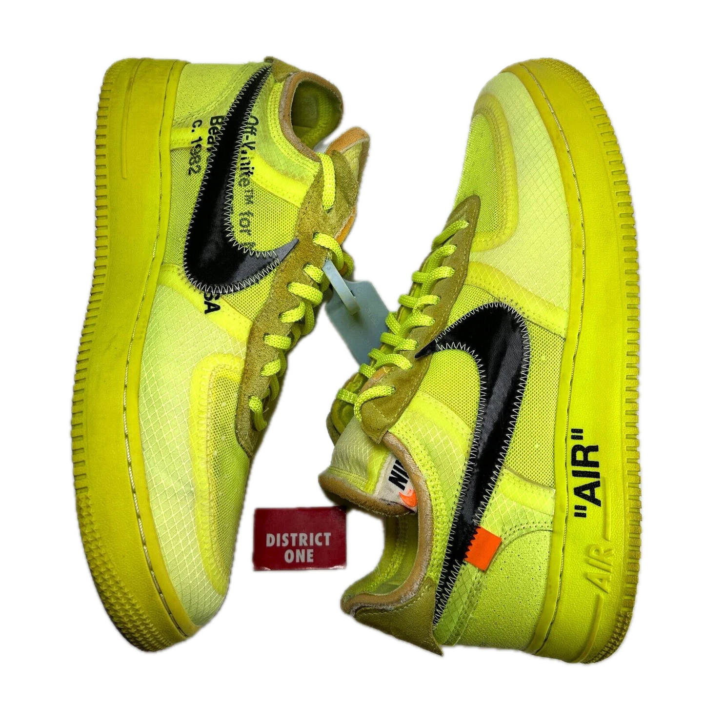 AO4606 700 Nike Air Force 1 Low Off-White Volt [USED] - 10.5 M (Used) (Replace Box)