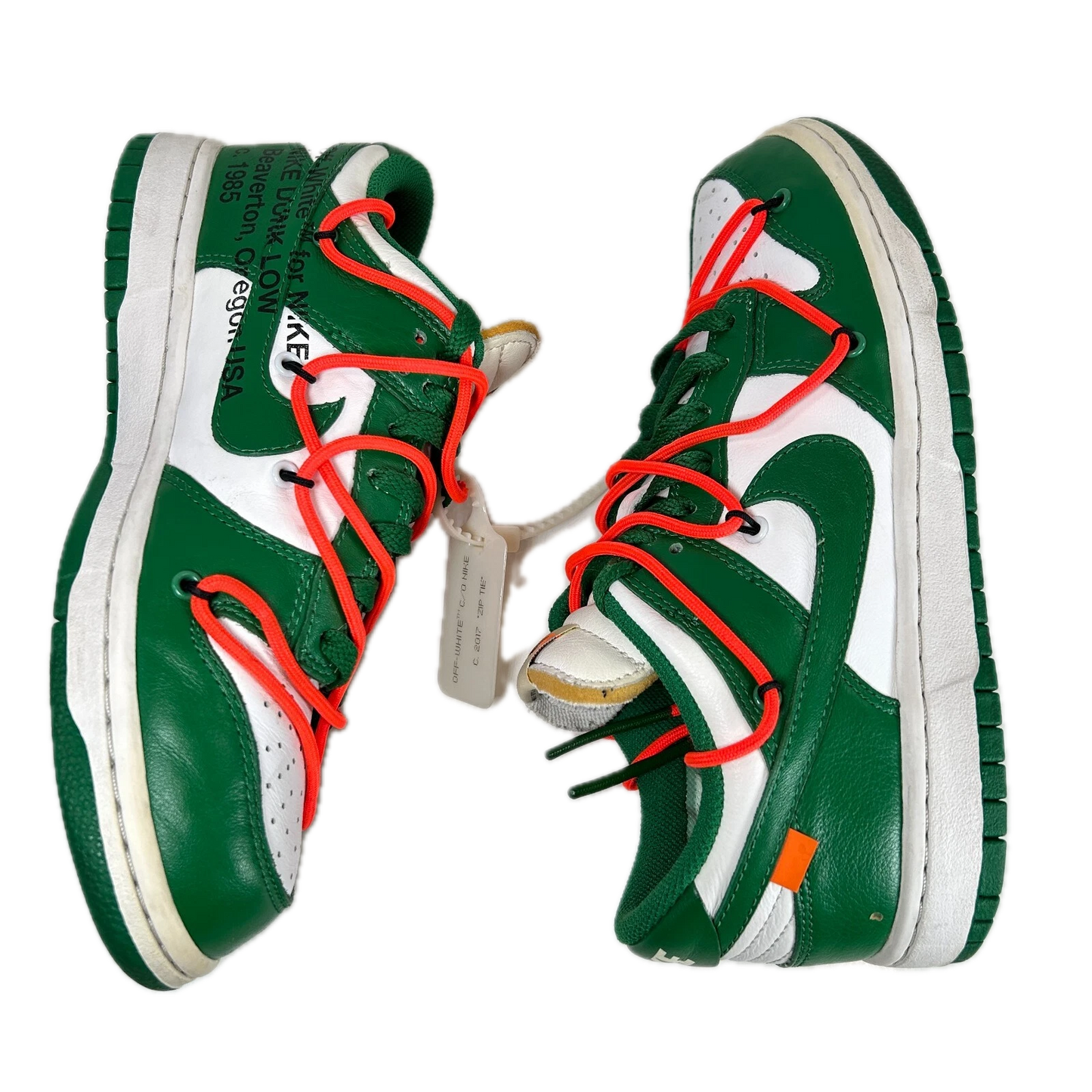 CT0856 100 Nike Dunk Low Off-White Green [USED] - 7 M (Used2)