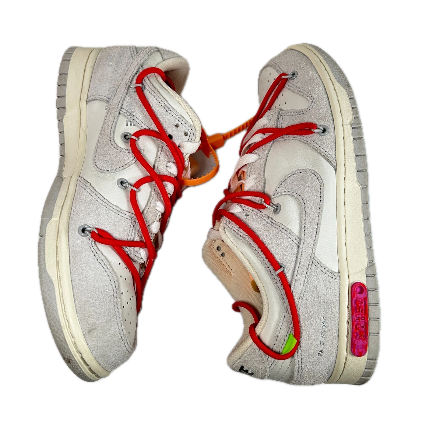 DJ0950 103 Nike Dunk Low Off-White Lot 40 [USED] - 8 M (Used)