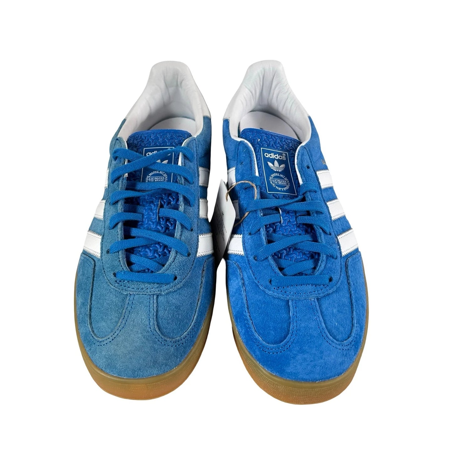 H06260 adidas Gazelle Indoor Blue Bird Gum - 8 M (Right Shoe Discolored)