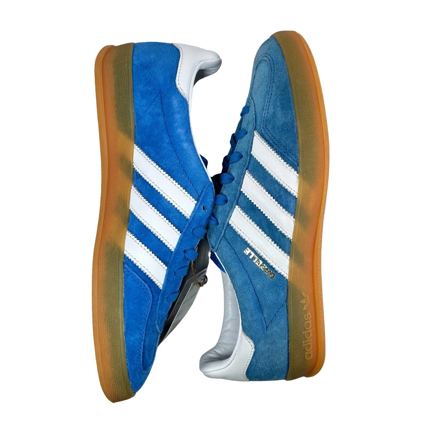 H06260 adidas Gazelle Indoor Blue Bird Gum - 8 M (Right Shoe Discolored)