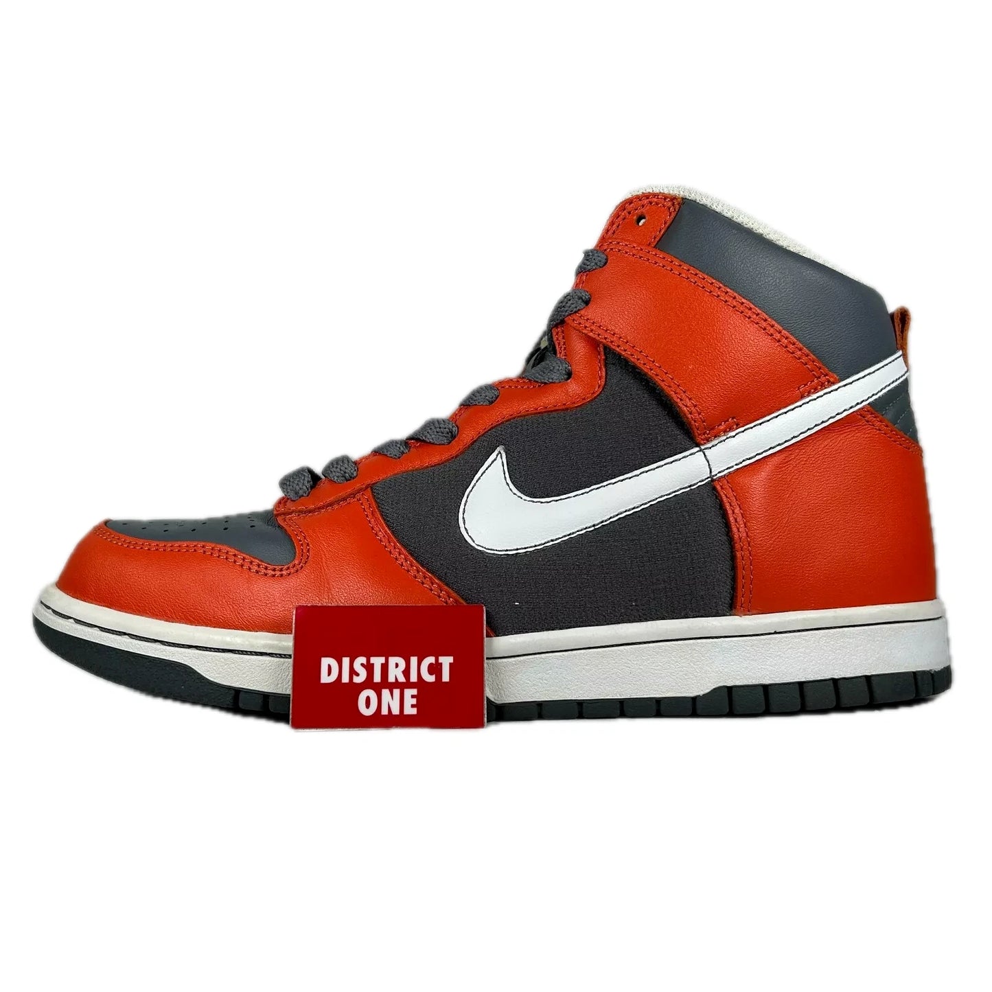 309432 812 Nike Dunk High College Orange Flint Grey White [USED] - 8.5 M (Used)