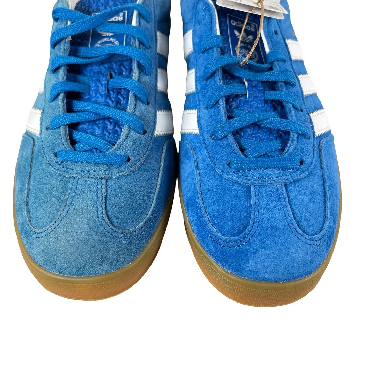 H06260 adidas Gazelle Indoor Blue Bird Gum - 8 M (Right Shoe Discolored)