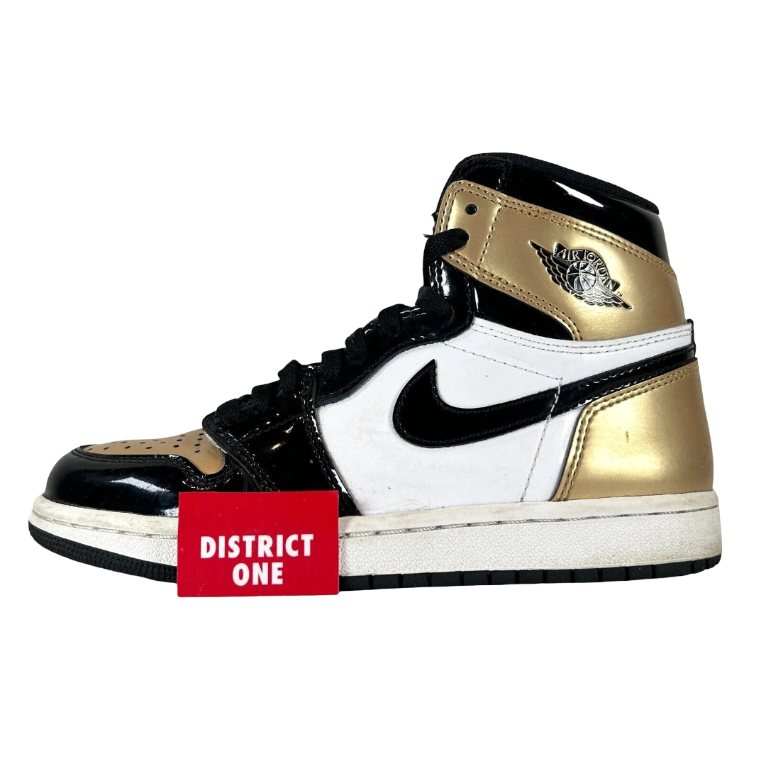 861428 007 Jordan 1 Retro High NRG Patent Gold Toe [USED] - 5 M (Used) (Missing Insoles)