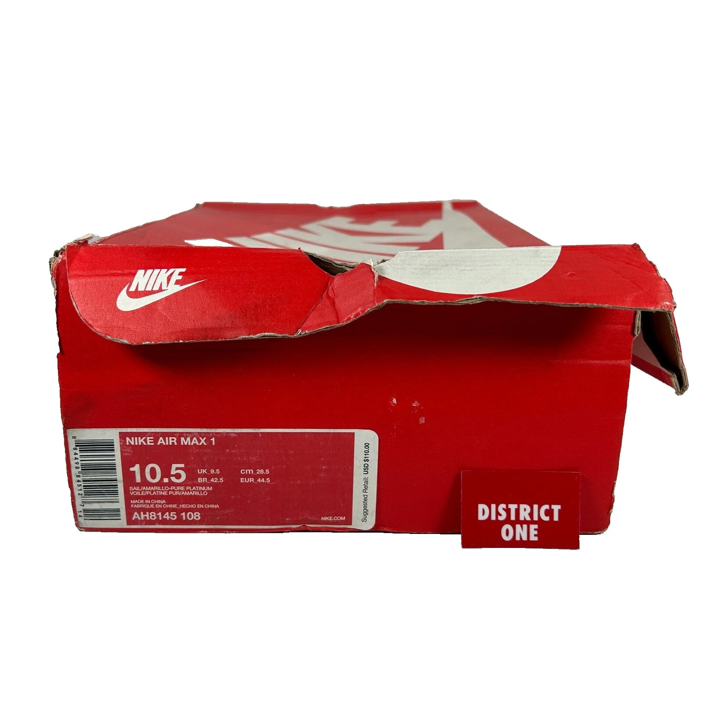 AH8145 108 Nike Air Max 1 Signal Blue [USED] - 10.5 M (Used)