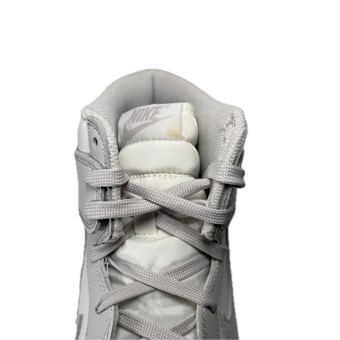 DD1399 100 Nike Dunk High Retro White Vast Grey (2021) [CONDITIONAL] - 12 M (Mark on Tongue) (Damaged Box)