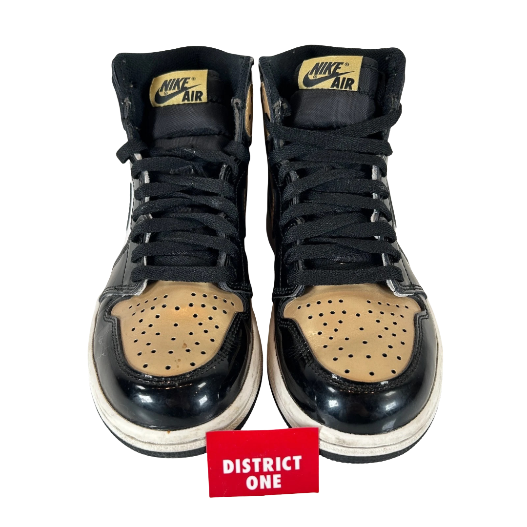 861428 007 Jordan 1 Retro High NRG Patent Gold Toe [USED] - 5 M (Used) (Missing Insoles)