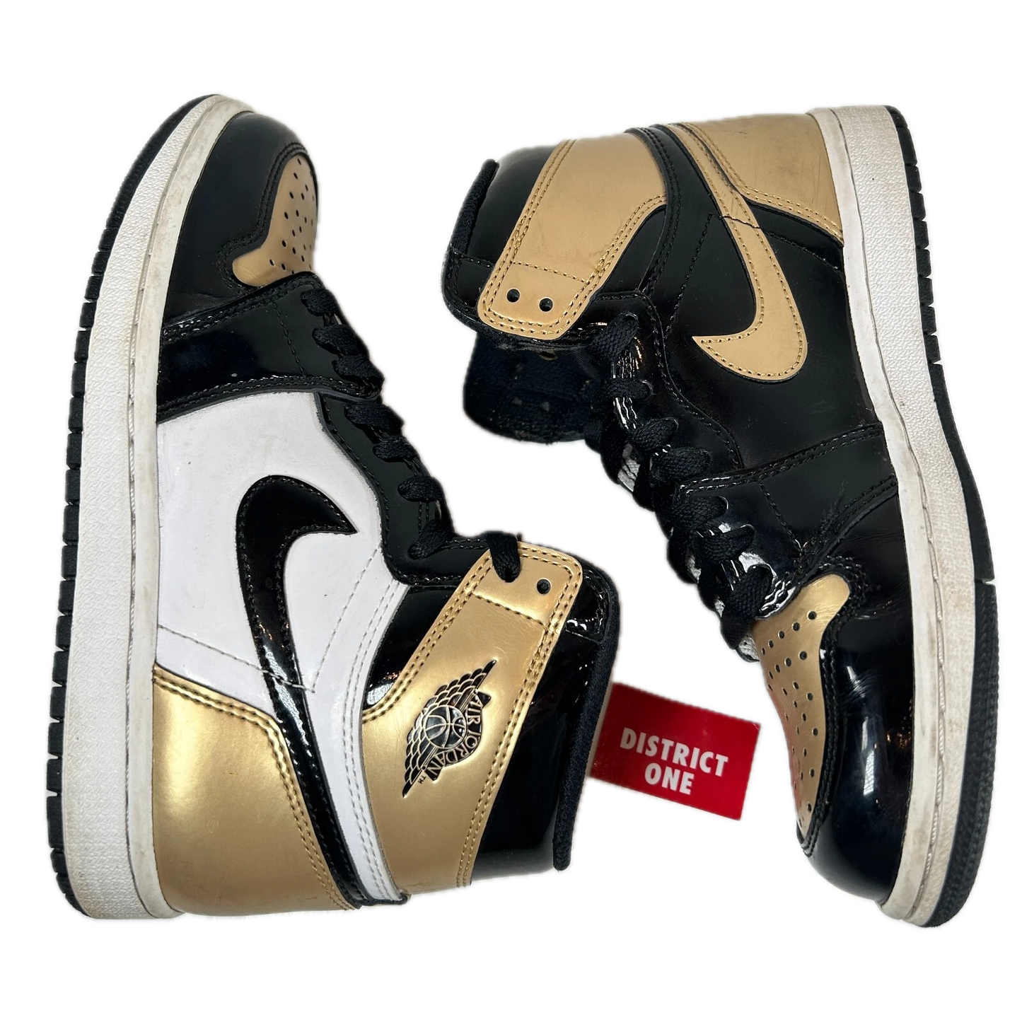 861428 007 Jordan 1 Retro High NRG Patent Gold Toe [USED] - 5 M (Used) (Missing Insoles)