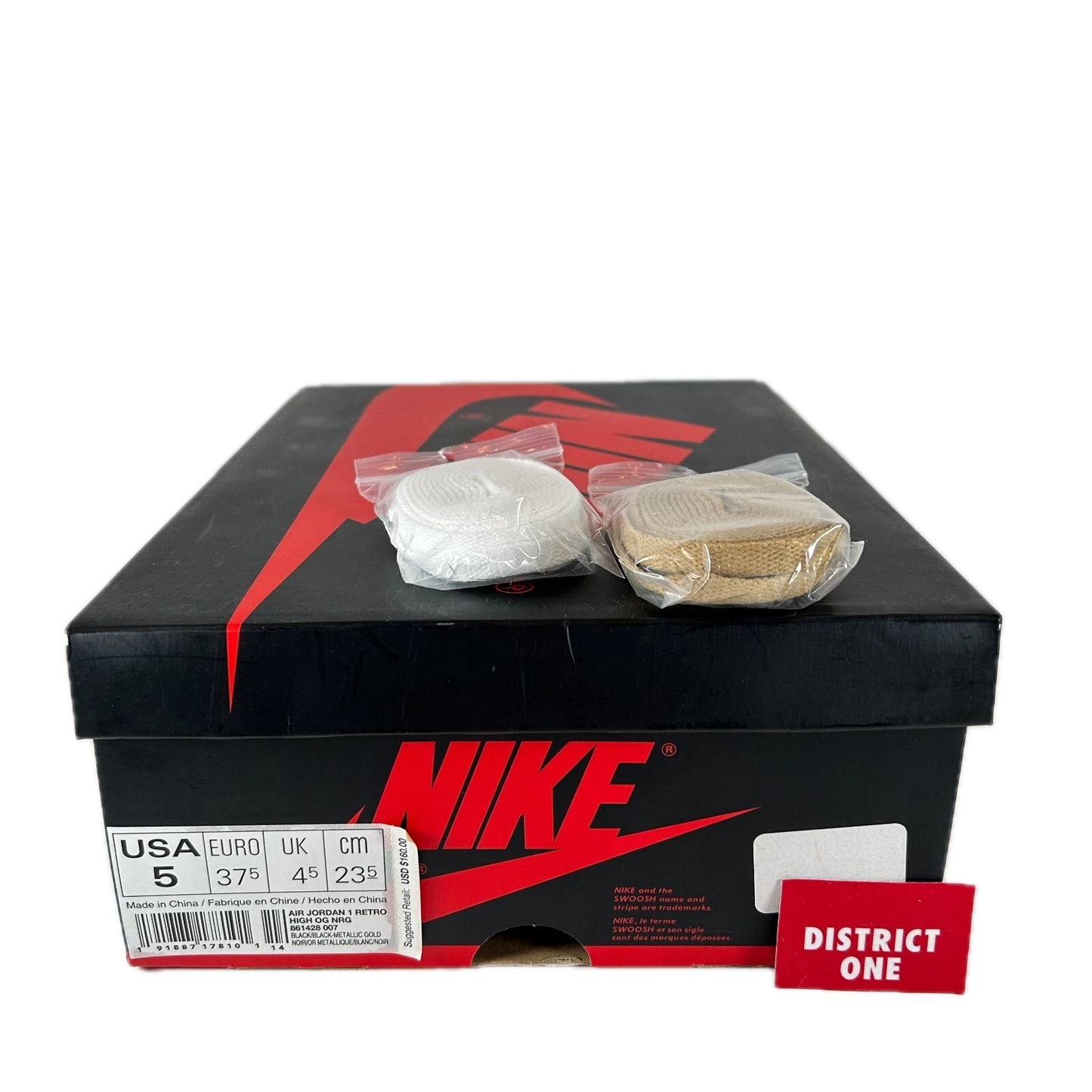 861428 007 Jordan 1 Retro High NRG Patent Gold Toe [USED] - 5 M (Used) (Missing Insoles)