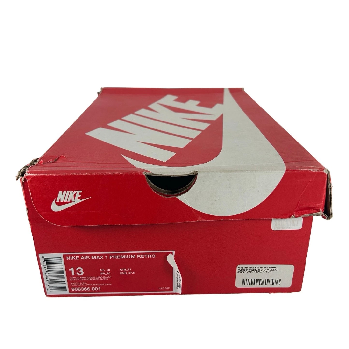 908366 001 Atmos x Nike Air Max 1 Retro Elephant 2017 [USED] - 13 M (Used) (E)