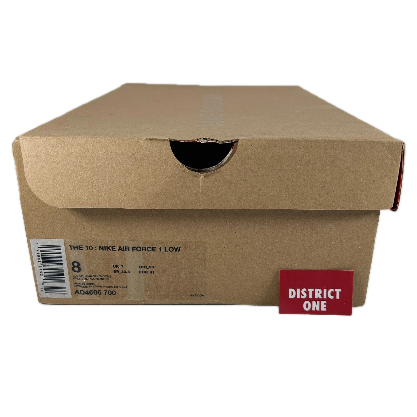 AO4606 700 Nike Air Force 1 Low Off-White Volt [USED] - 8 M (Used)