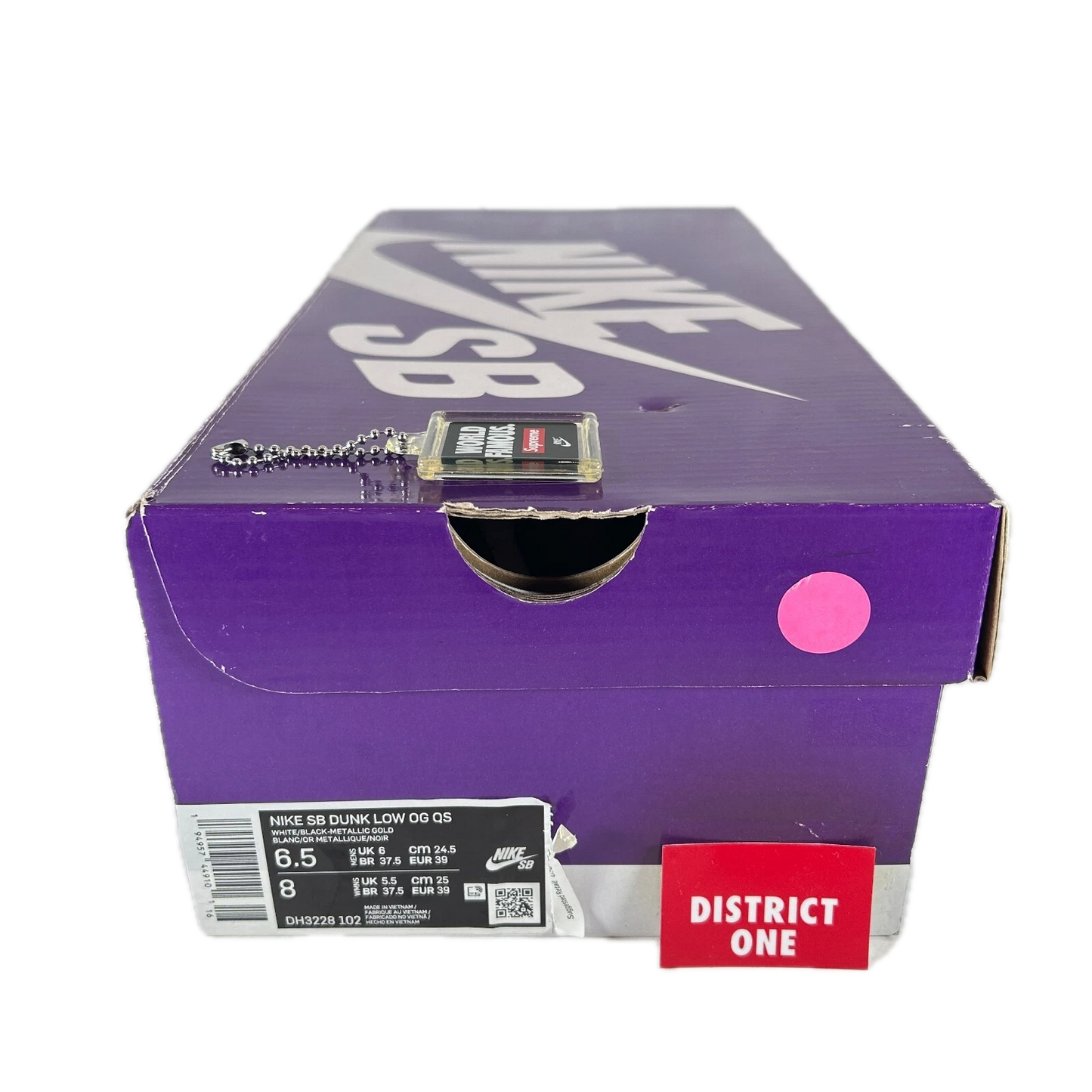 DH3228 102 Dunk SB Low Supreme Black [USED] - 6.5 M (Used)