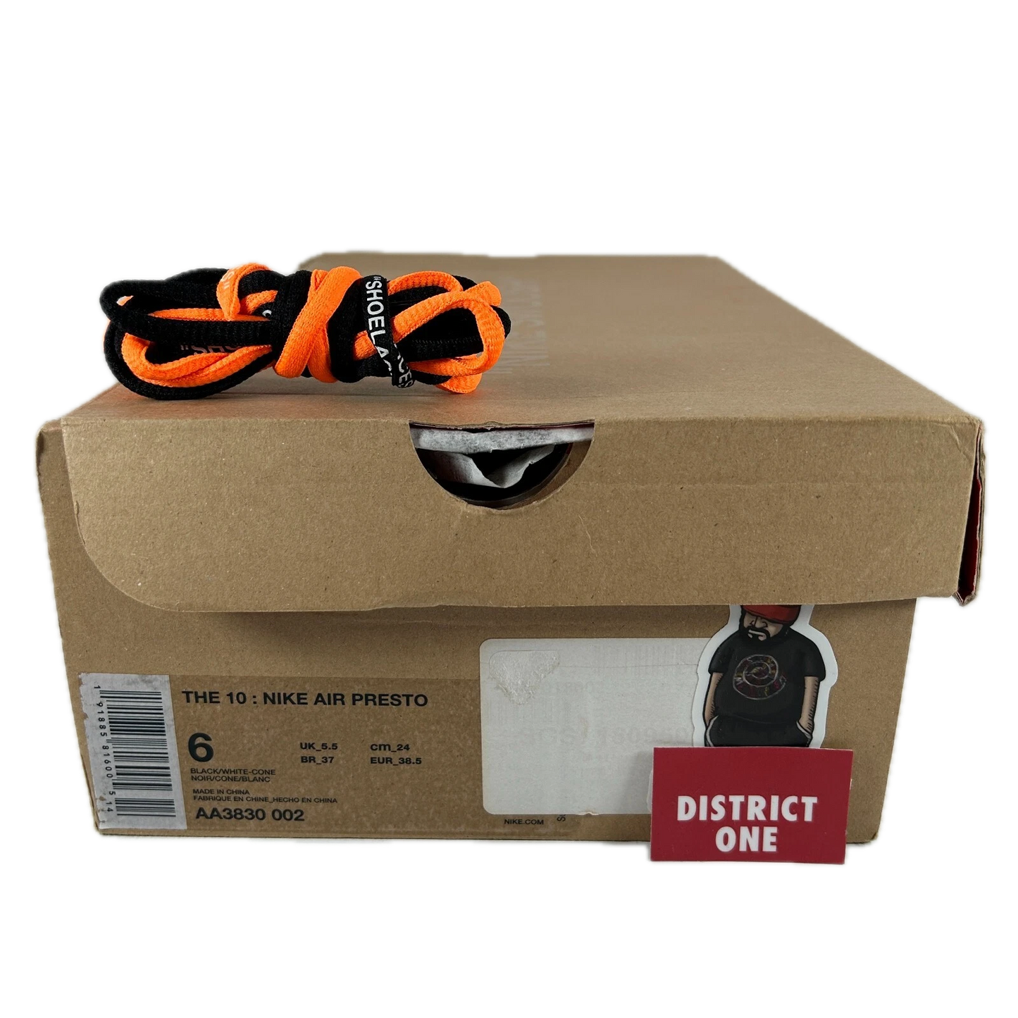 AA3830 002 Nike Air Presto Off-White Black [USED] - 6 M (Used)