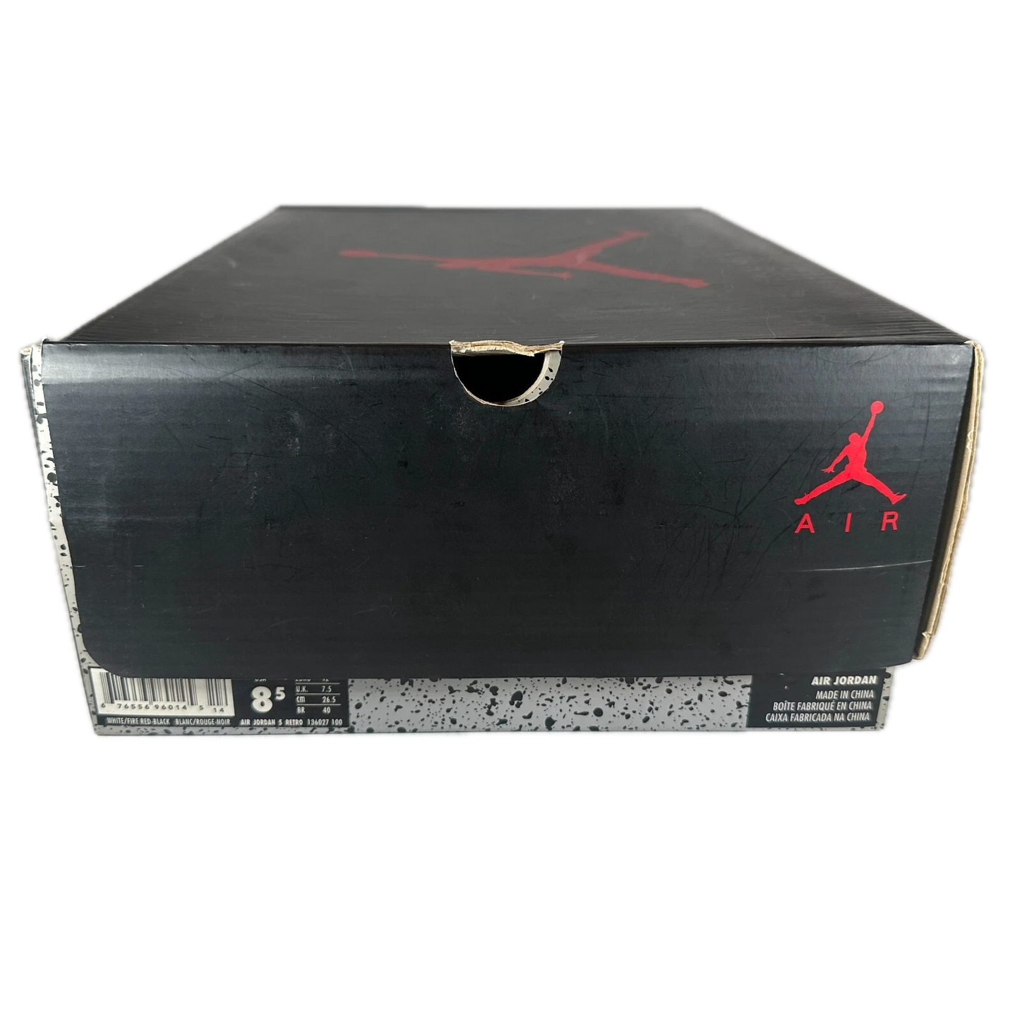 136027 100 Jordan 5 Retro Fire Red (2013) [CONDITIONAL] - 8.5 M (Yellowing)