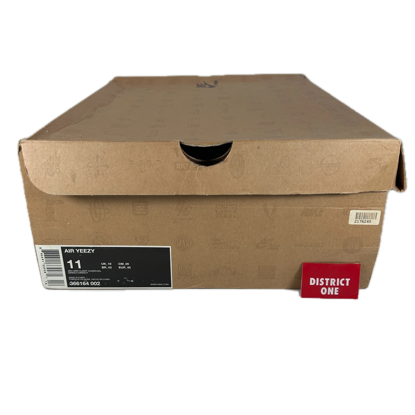 366164 002 Nike Air Yeezy 1 Zen Grey SAMPLE [USED] - 11 M (Used)