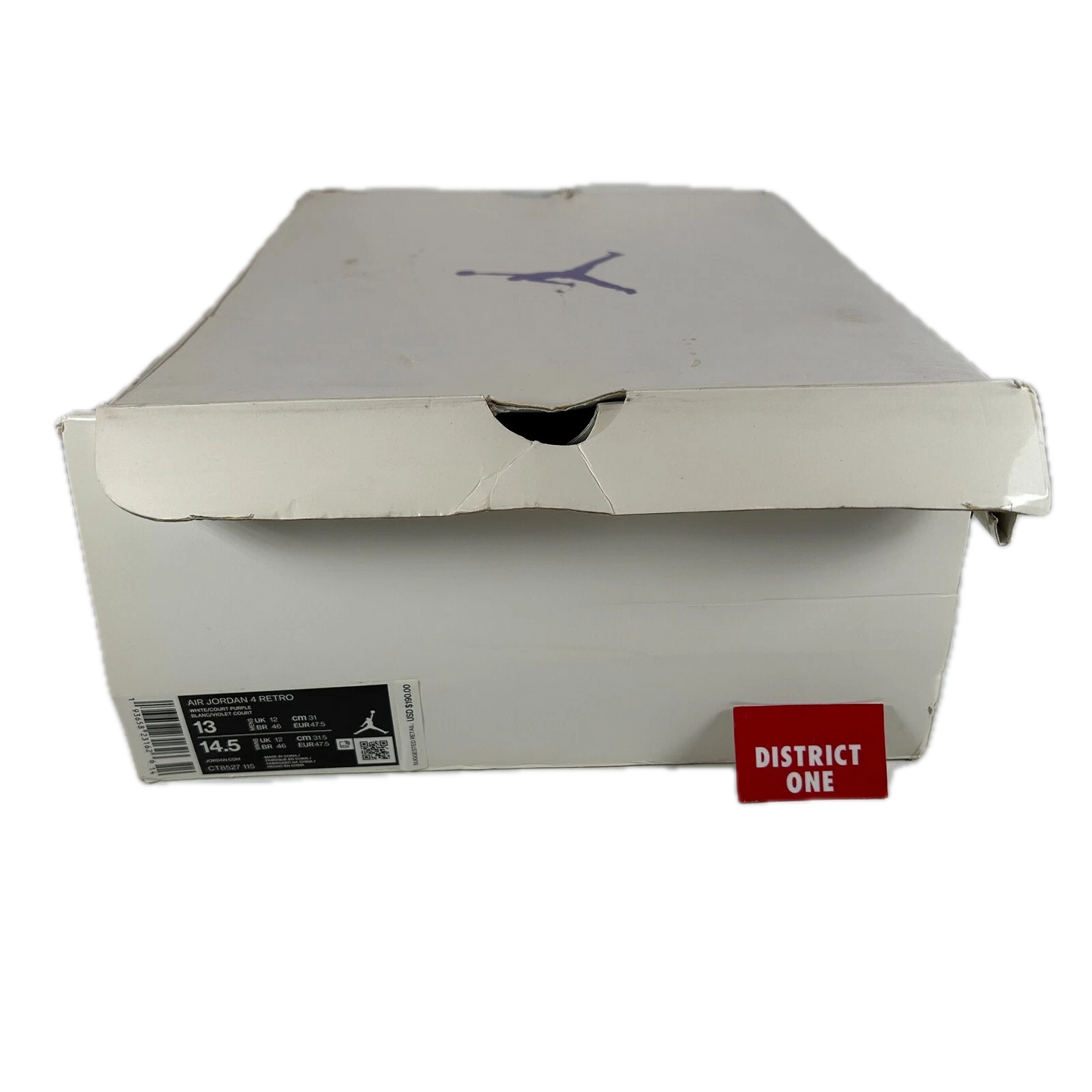CT8527 115 Jordan 4 Retro Metallic Purple [USED] - 13 M (Used)