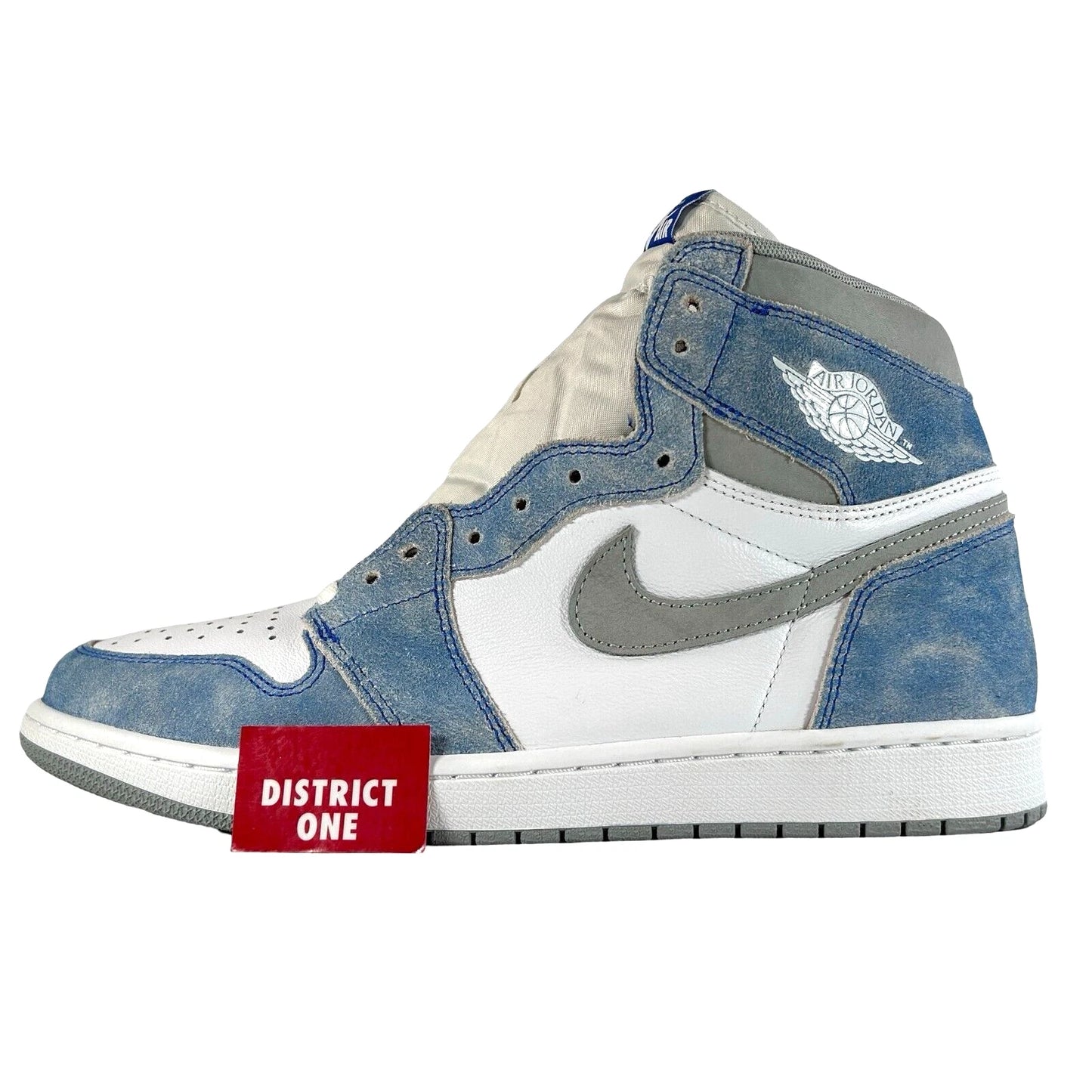 555088 402 Jordan 1 Retro High Hyper Royal Smoke Grey - 12 M (Stain on Tongue) (Replace Box)