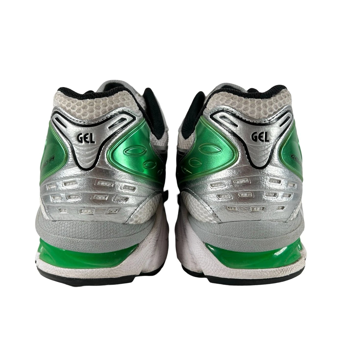 1201A019 110 ASICS Gel-Kayano 14 White Malachite Green [USED] - 13 M (Used) (No Box2)