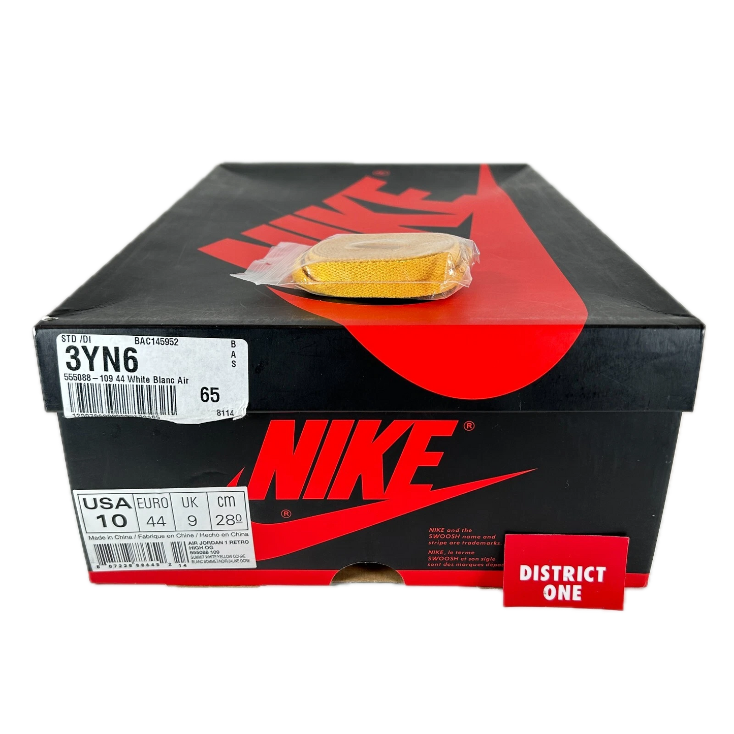 555088 109 Jordan 1 Retro High Yellow Ochre [USED] - 10 M (Used)