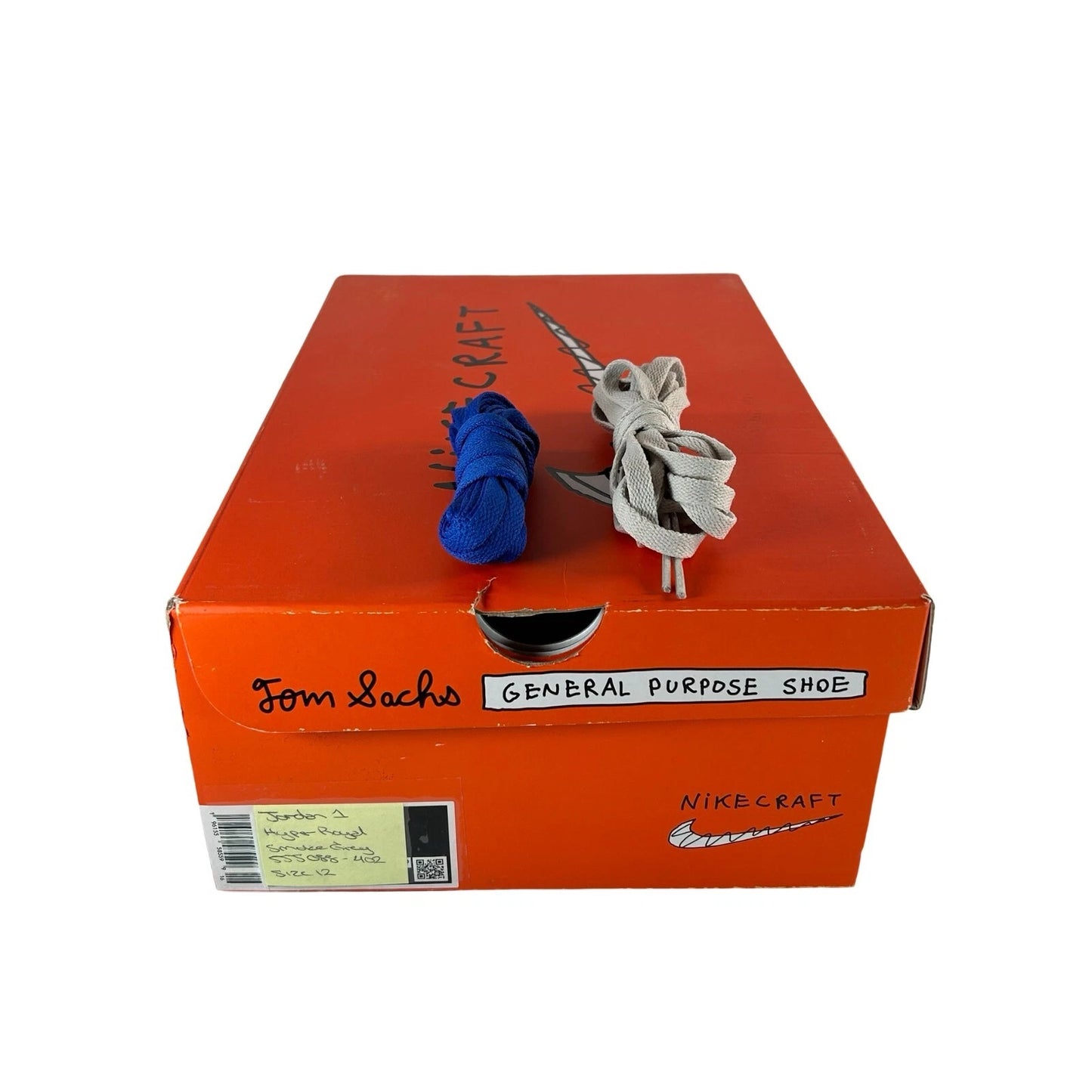 555088 402 Jordan 1 Retro High Hyper Royal Smoke Grey - 12 M (Stain on Tongue) (Replace Box)