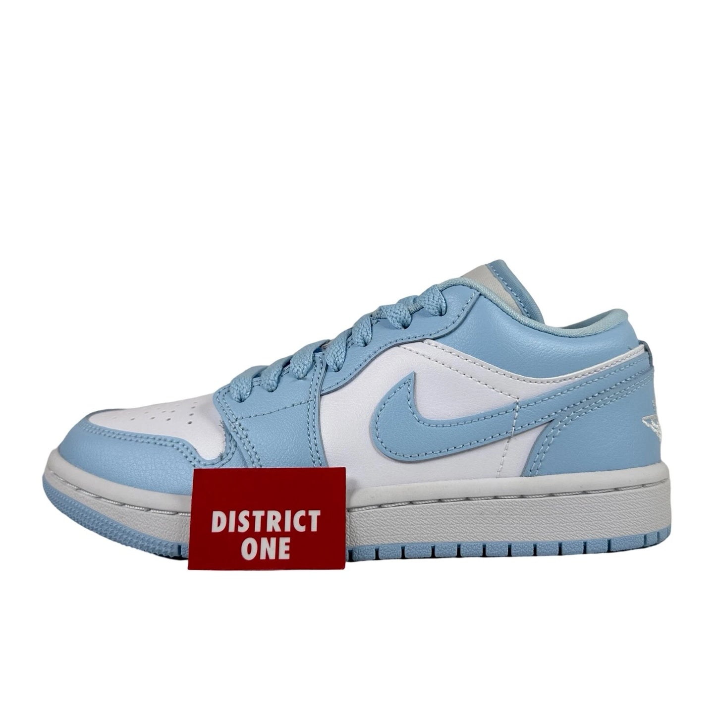 DC0774 141 Jordan 1 Low White Ice Blue (Women's) [CONDITIONAL] - 5 W (Right Shoe Yellowing)