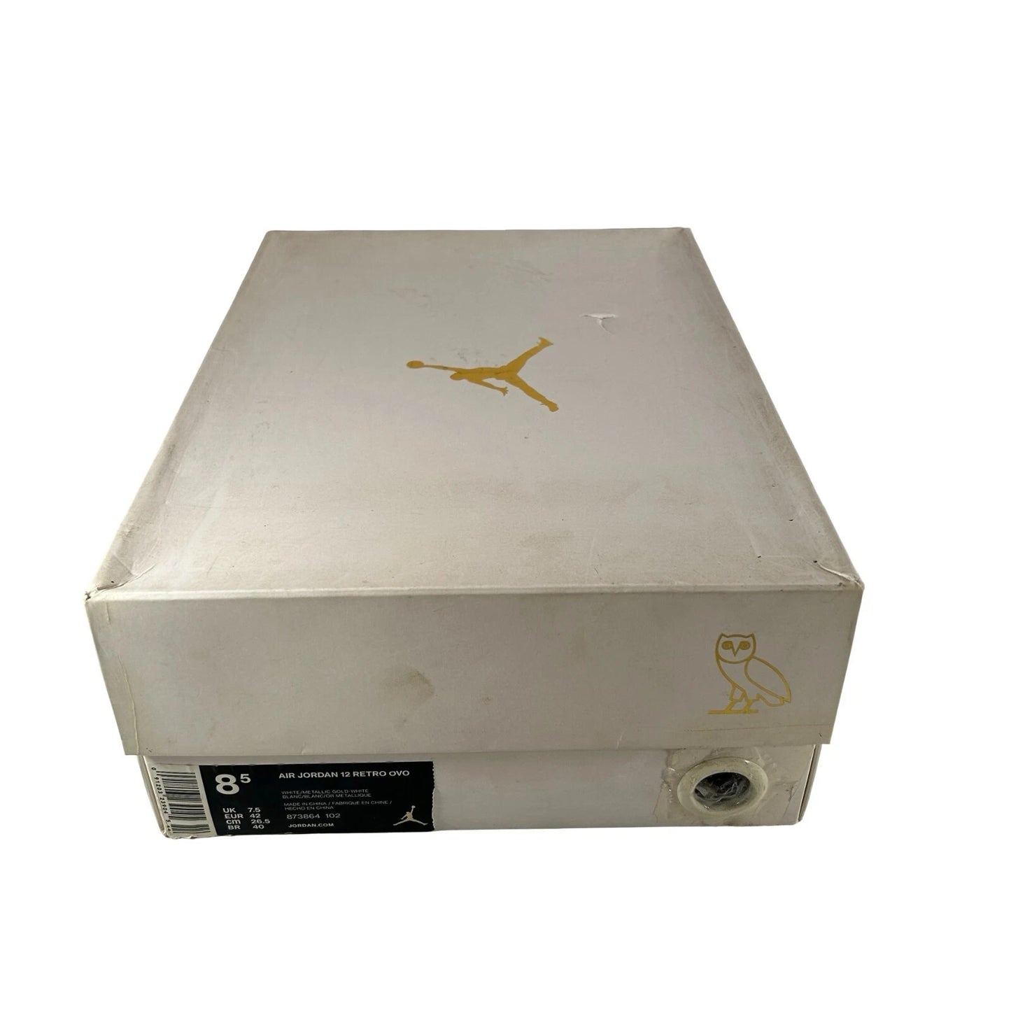 873864 102 Air Jordan 12 Retro OVO White [USED] - 8.5 M (Used)