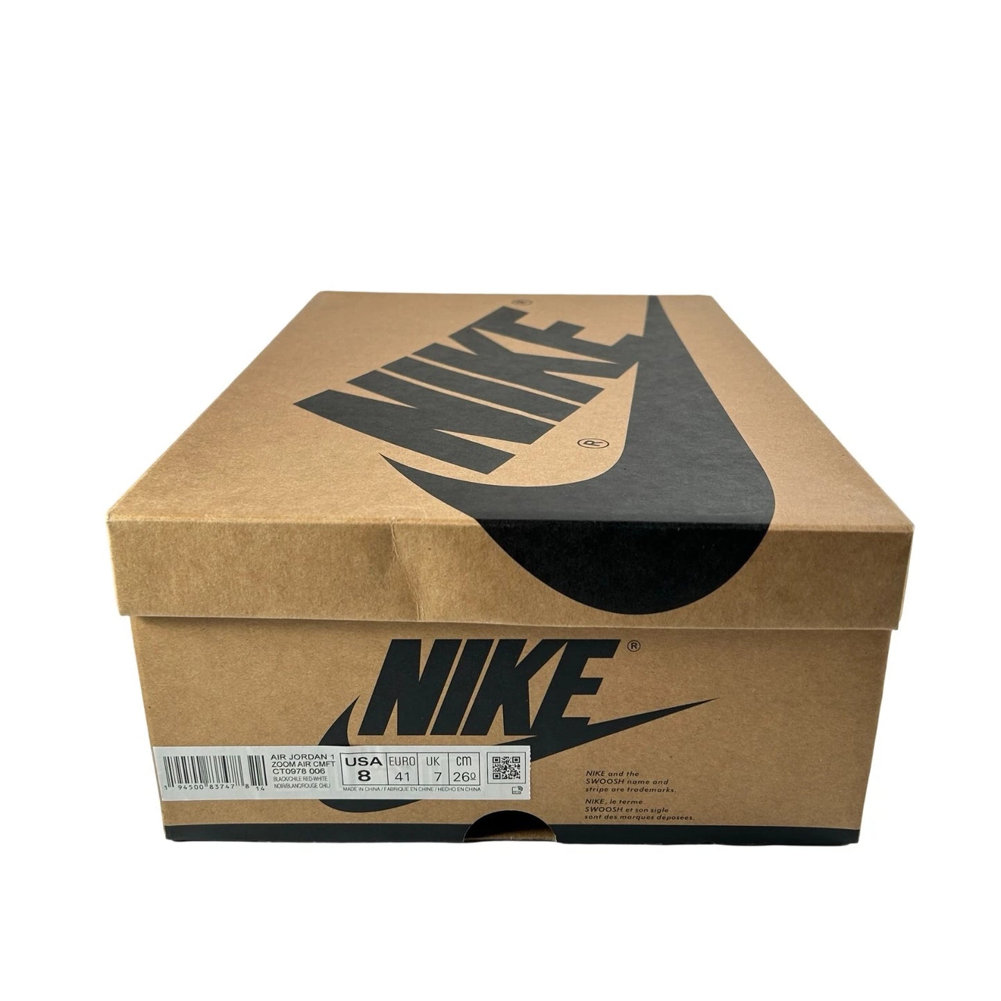 CT0978 006 Jordan 1 High Zoom Air CMFT Black Chile Red [USED] - 8 M (Used)