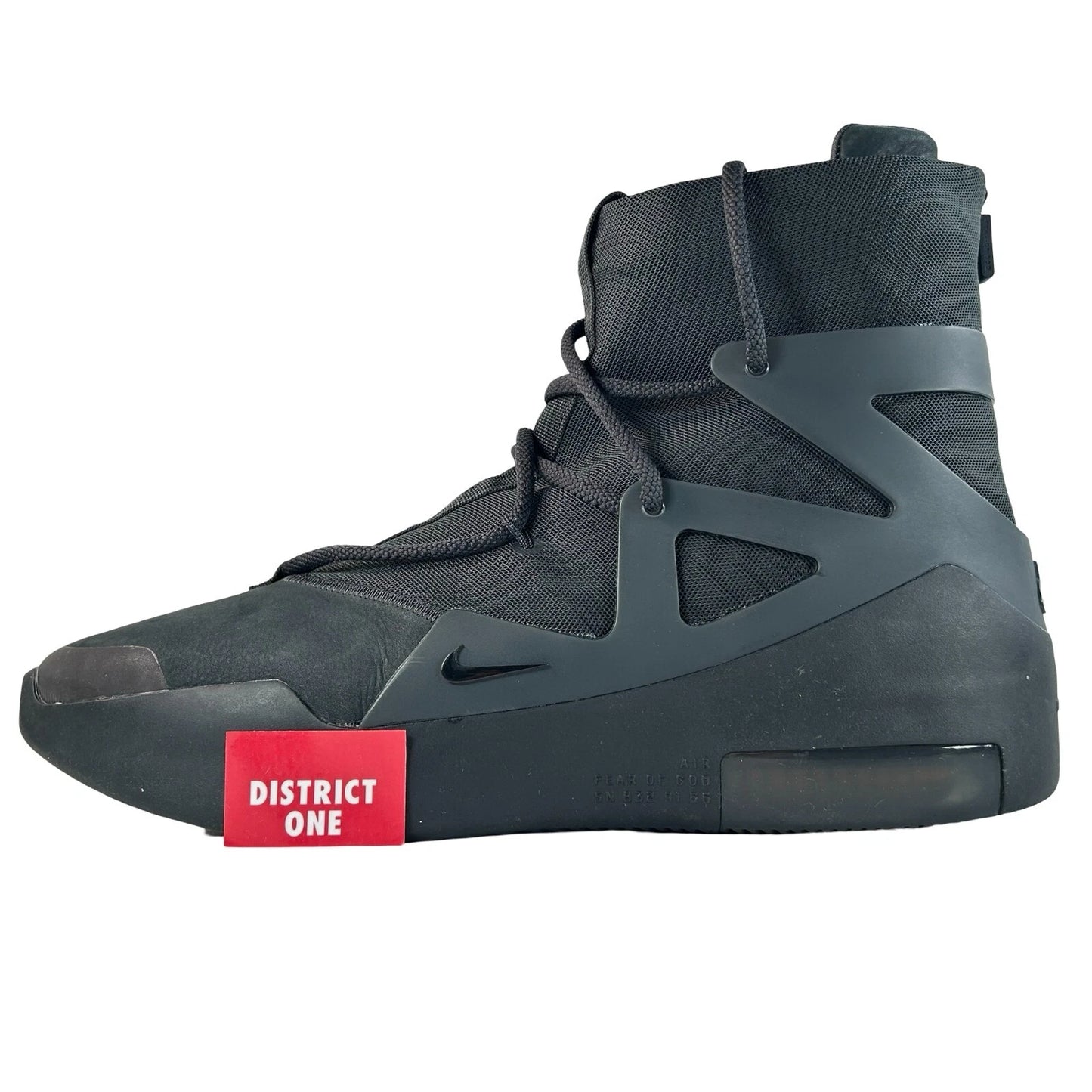 AR4237 005 Nike Air Fear of God 1 Triple Black [USED] - 14 M (Used) (Replace Box)