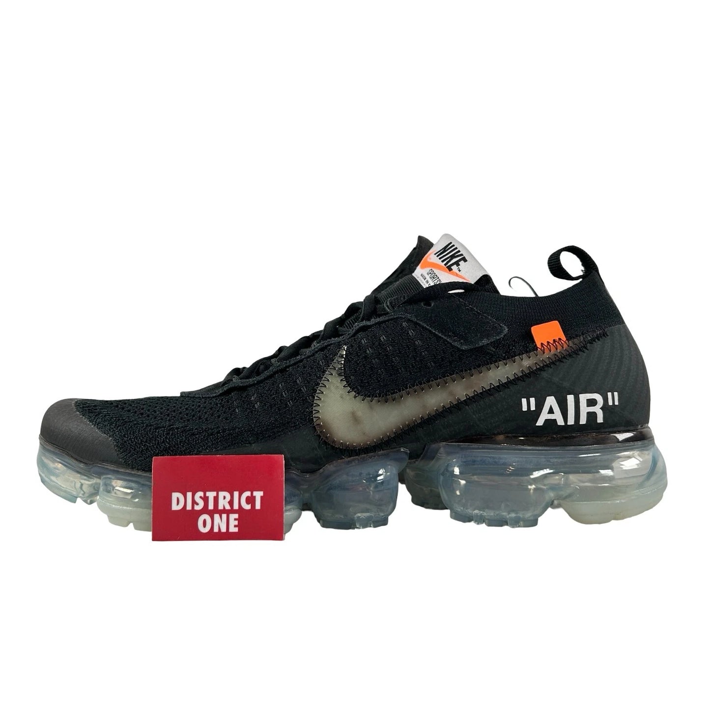 AA3831 002 Nike Air VaporMax Off-White Black (2018) - 9 M (Swooshes Yellowing) (Replace Box)