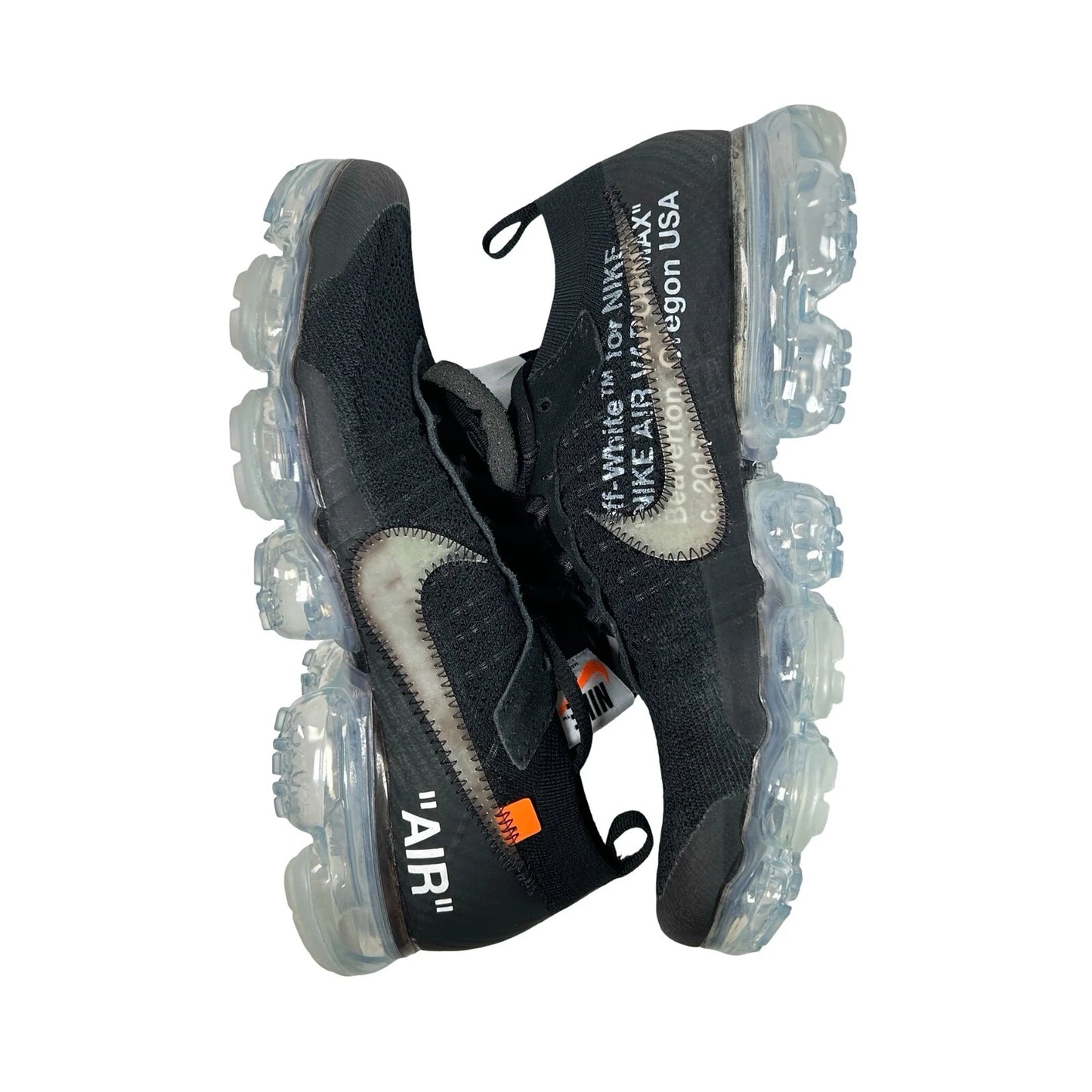 AA3831 002 Nike Air VaporMax Off-White Black (2018) - 9 M (Swooshes Yellowing) (Replace Box)