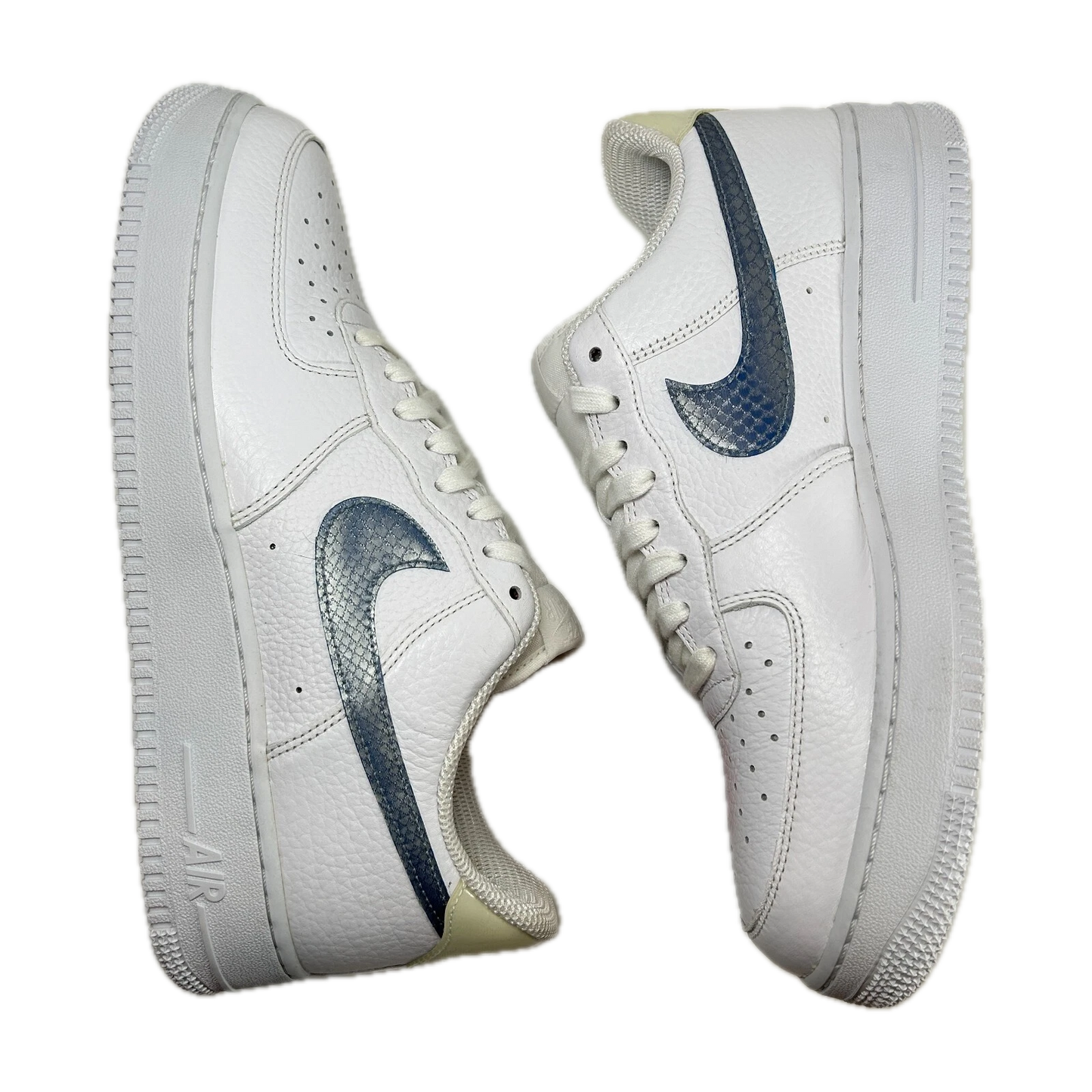 CW7567 100 Nike Air Force 1 Low Pony Hair Snakeskin Midnight Turquoise [USED] - 9.5 (VNDS)