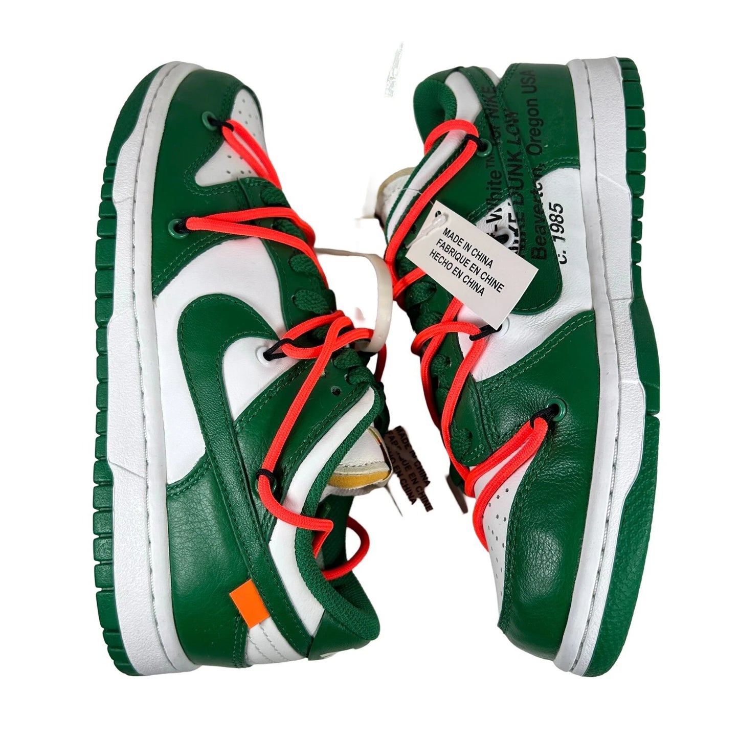 CT0856 100 Nike Dunk Low Off-White Green - 5 M (Foam Yellowing) (Damaged Box)