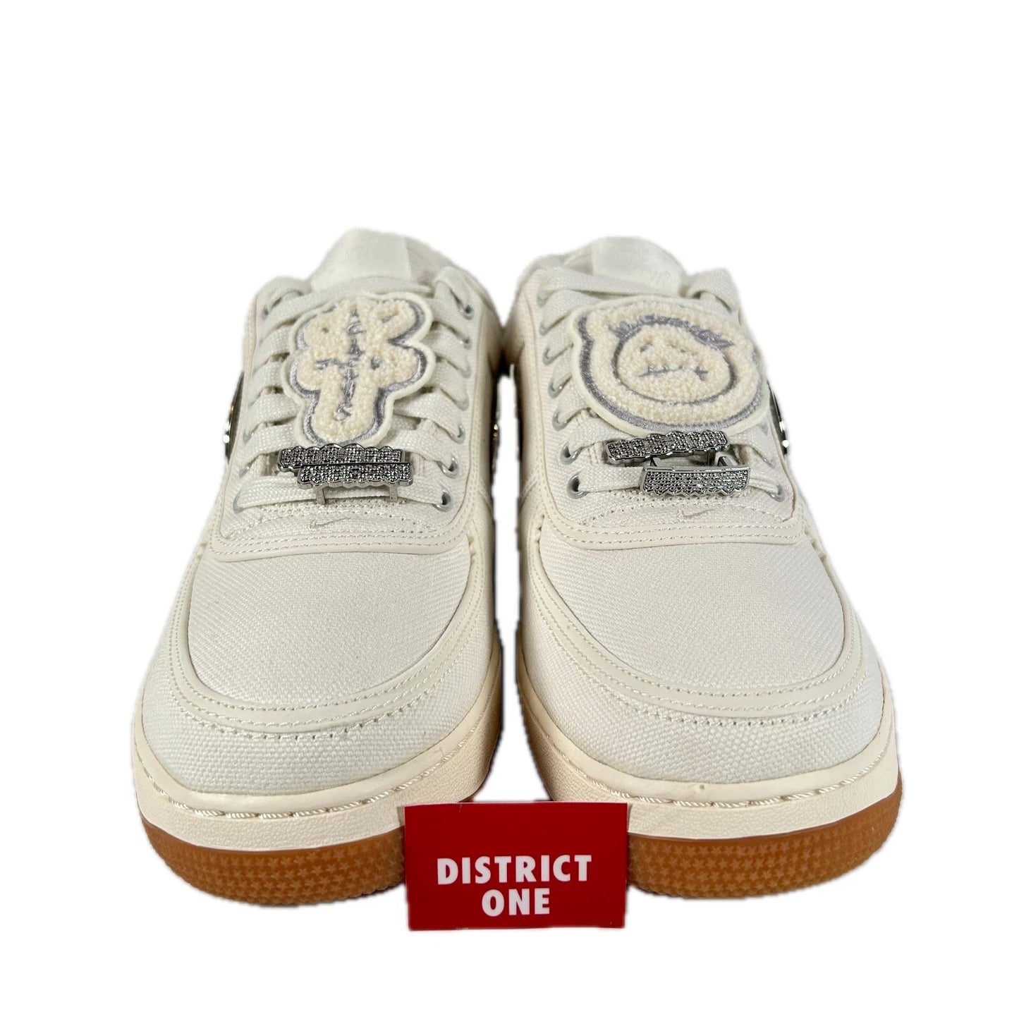 AQ4211 101 Nike Air Force 1 Low Travis Scott Sail - 9 M (Discoloration Around Swooshes)