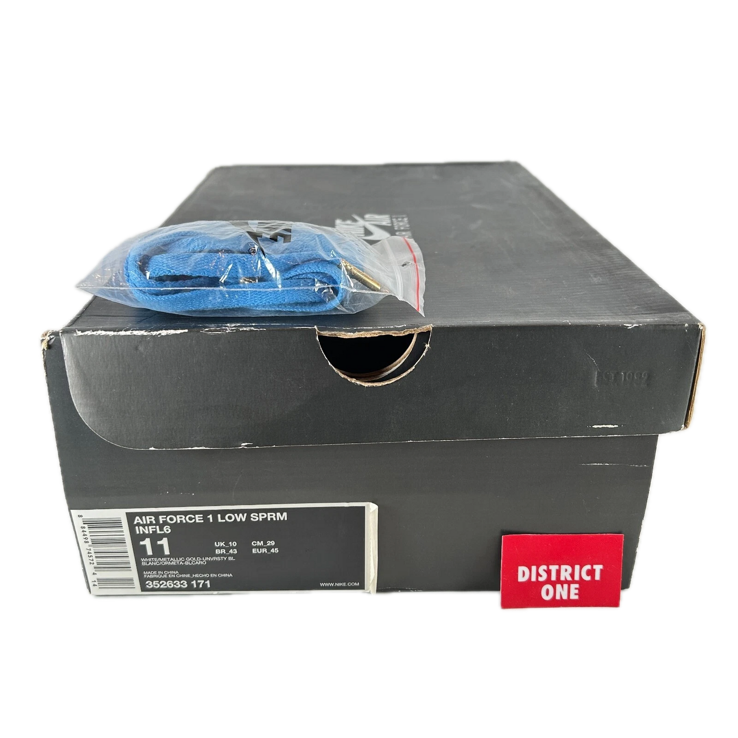 352633 171 Nike Air Force 1 Low Supreme Rio Ferdinand 2009 [CONDITIONAL] - 11 M (Yellowing)