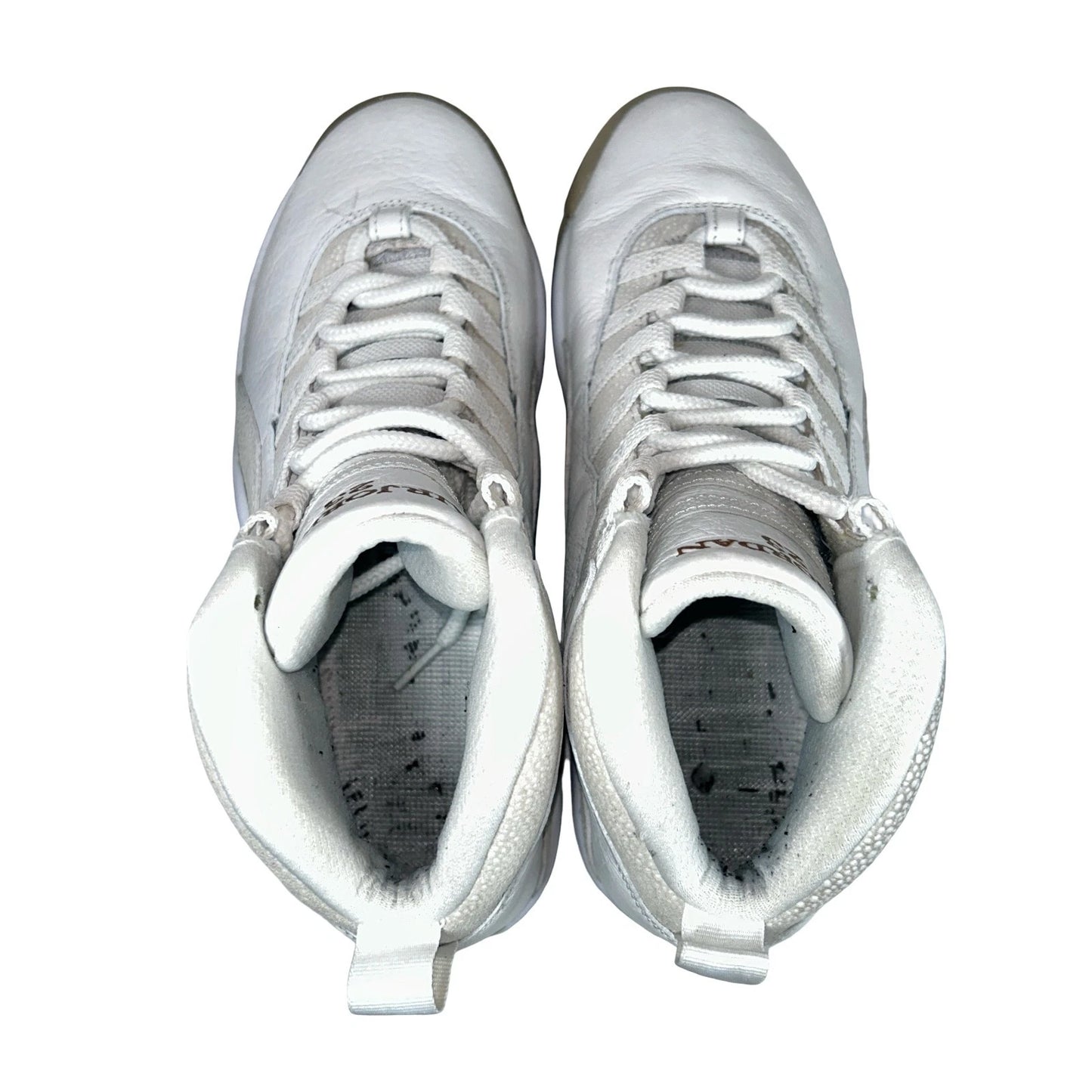 819955 100 Jordan 10 Retro Drake OVO White [USED] - 8 M (Used) (Missing Insoles)