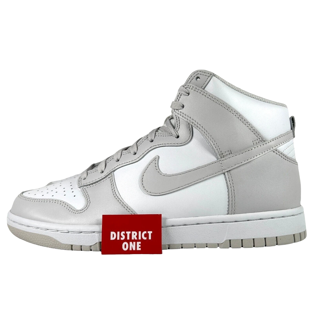DD1399 100 Nike Dunk High Retro White Vast Grey (2021) [CONDITIONAL] - 12 M (Mark on Tongue) (Damaged Box)
