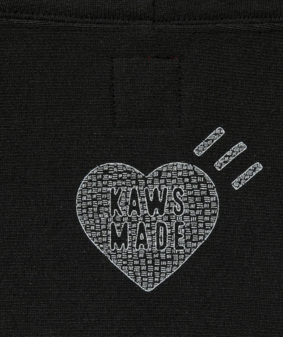 Human Made × Kaws PIZZA HOODIE KAWS #2 black Polar Bear [USED] - XXL (Used)