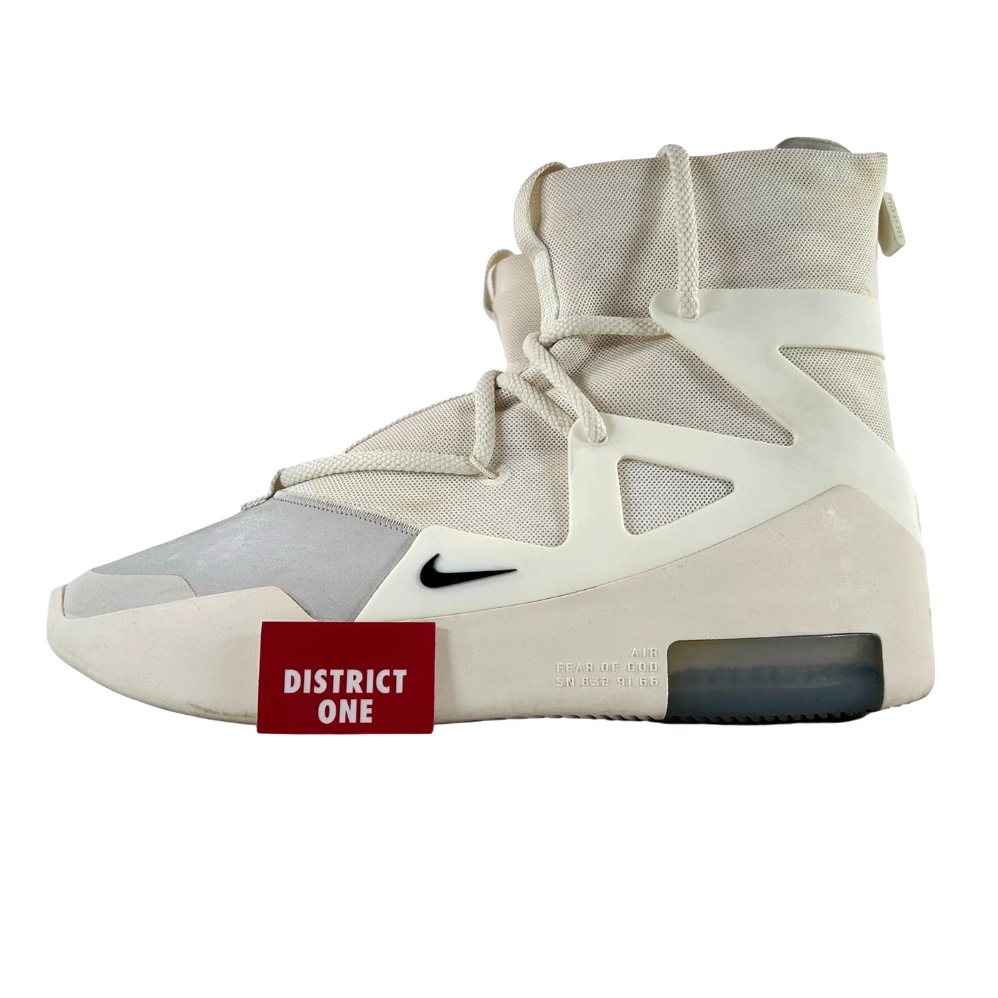 AR4237 100 Nike Air Fear Of God 1 Sail Black [USED] - 9 M (Used)