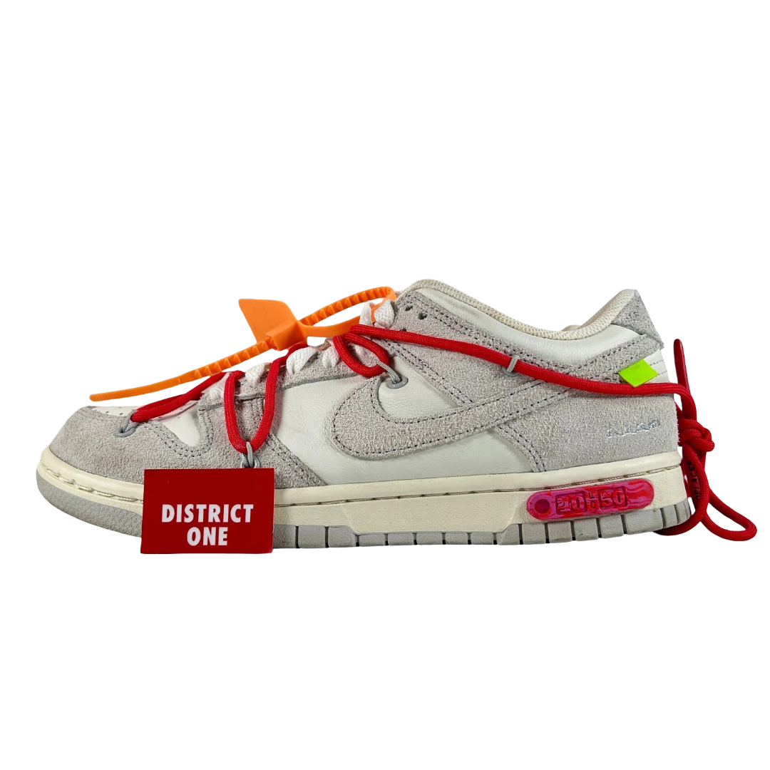 DJ0950 103 Nike Dunk Low Off-White Lot 40 [USED] - 8 M (Used)