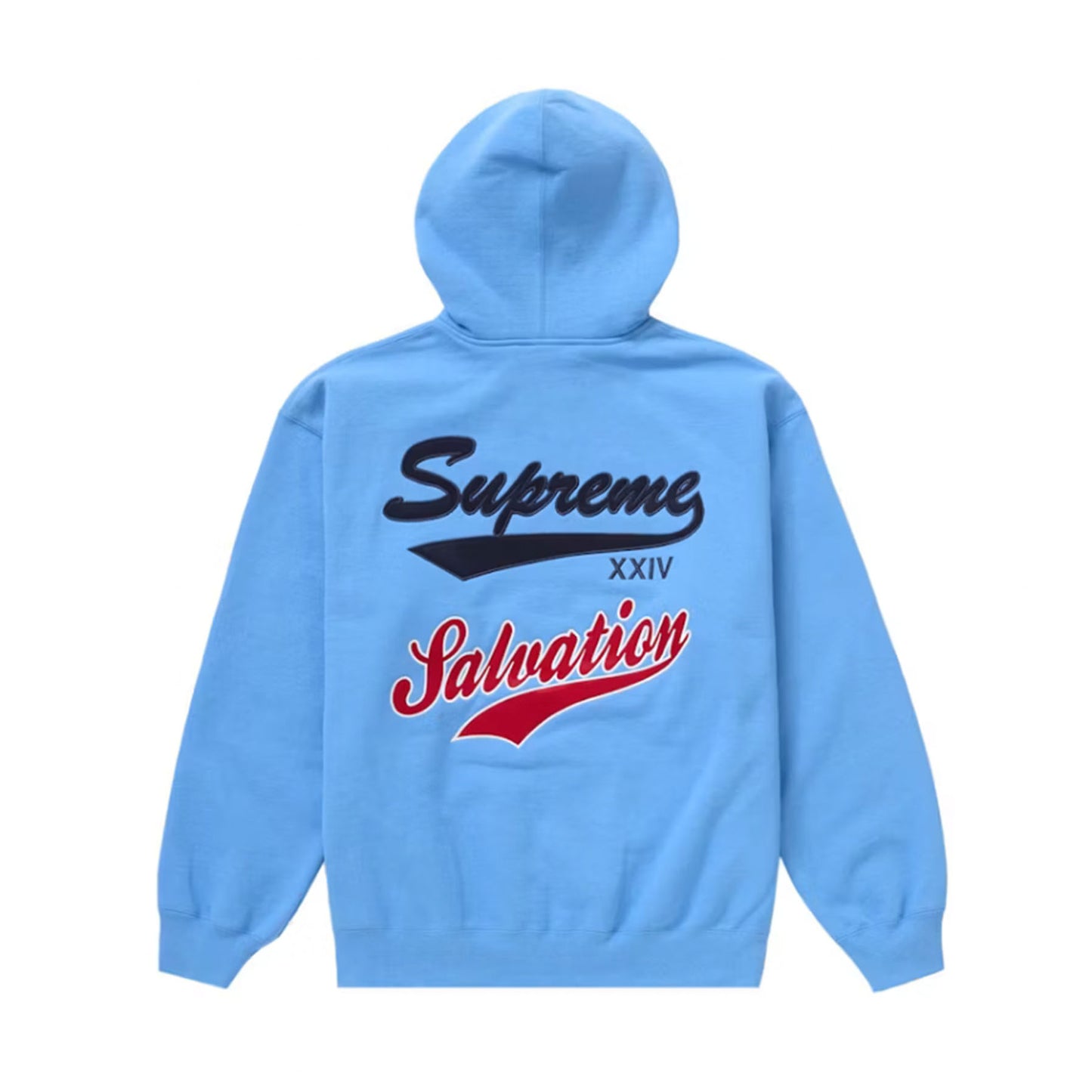 Supreme Salvation Zip Up Hooded Sweatshirt Light Blue [USED] - XXL (Used)