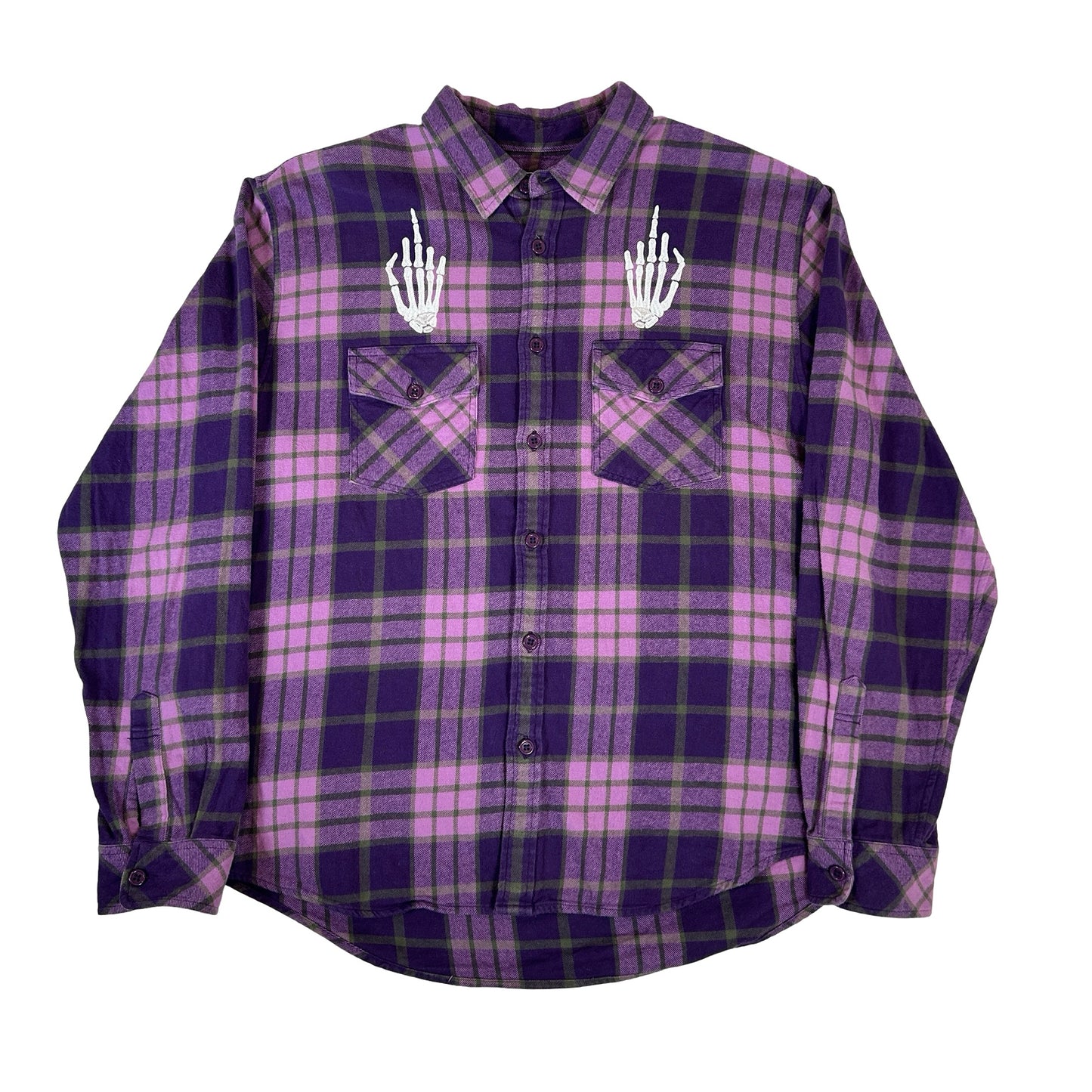 Supreme Hystreic Glamour Plaid Flannel Shirt Purple [USED] - M (Used)